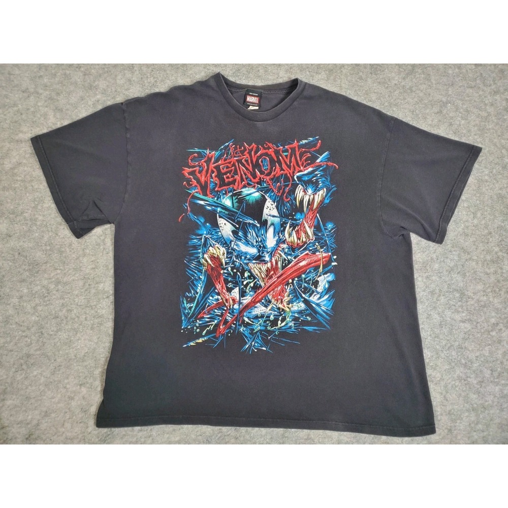 Vintage Venom Marvel Mad Engine T-Shirt Graphic Men's Size 2XL Black